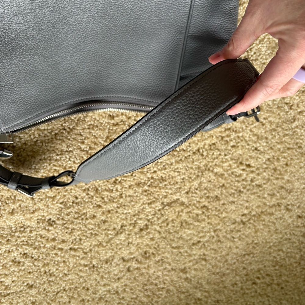 Coach Rori Gray Pebbled Leather Hobo Shoulder Bag - Picture 11 of 16